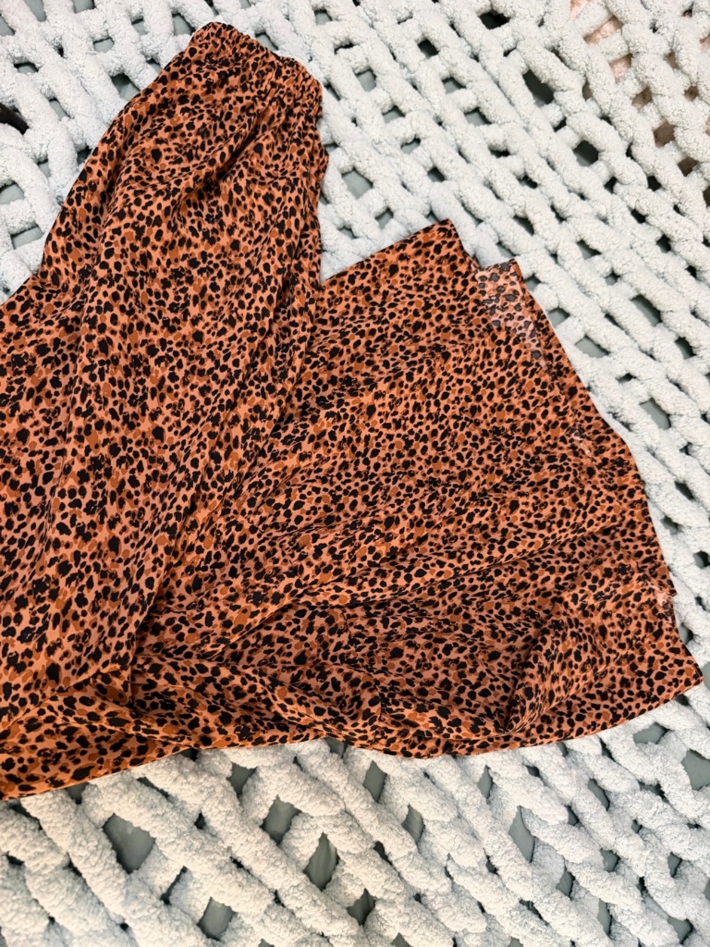 Pomander Place Leopard Print Peplum Top - Brown & Black Sz XL - Picture 7 of 17